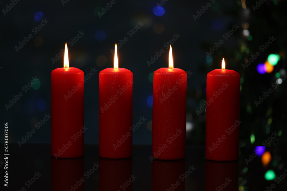 Advent background. Advent Season, four candles burning. Advent background. Advent Season, four candles burning.