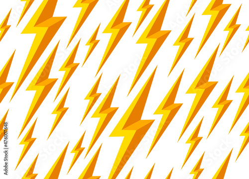 Lightning bolts seamless vector wallpaper  endless pattern with storm lightning.