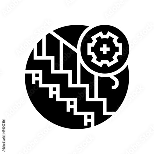 stair installation glyph icon vector. stair installation sign. isolated contour symbol black illustration
