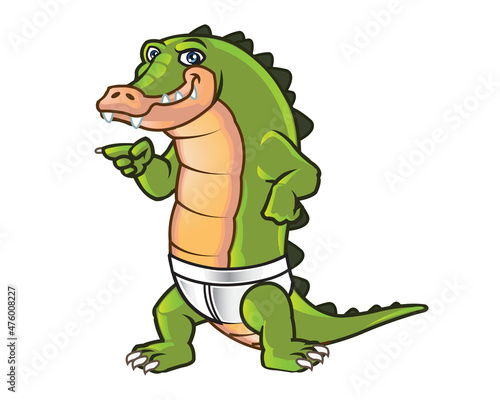 Funny Crocodille Alligator Cartoon Mascot