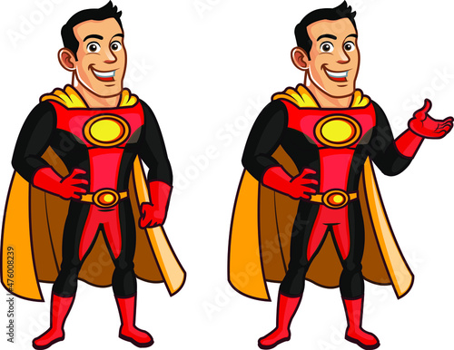 Handsome Superhero Mascot Logo