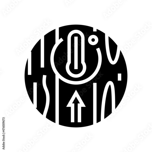 thermal insulation floor glyph icon vector. thermal insulation floor sign. isolated contour symbol black illustration
