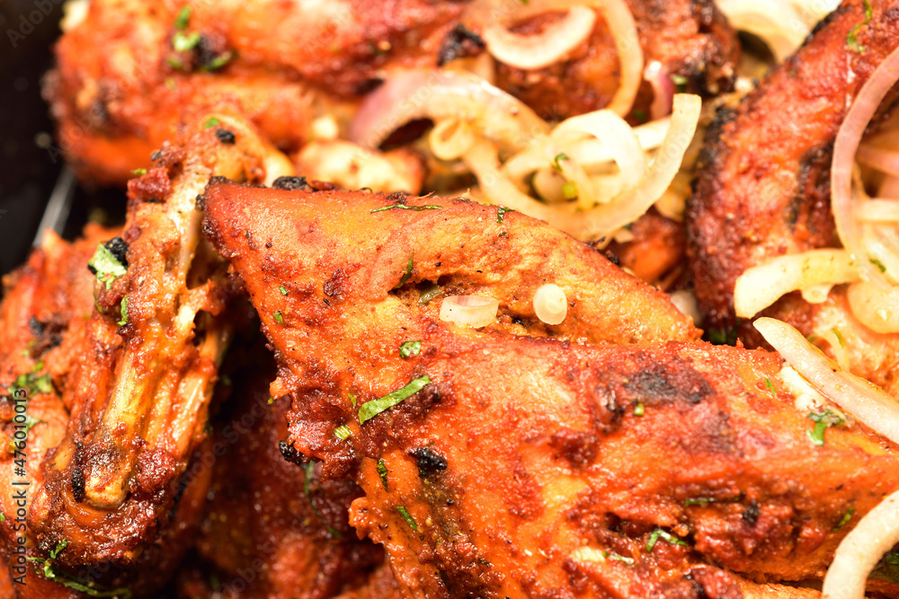 Closeup Texture of Tandoori Chicken