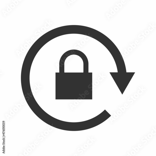 Rotation locked icon. Stock Vector illustration isolated on white background.