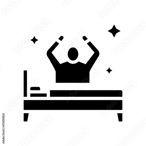remaining passively awake glyph icon vector. remaining passively awake sign. isolated contour symbol black illustration