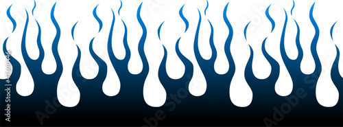 Fire flames isolated on white background. Tribal tattoo design.