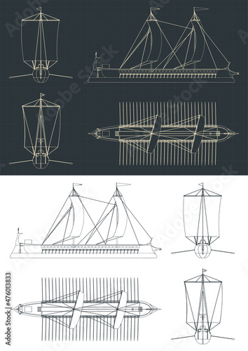 Roman warship blueprints
