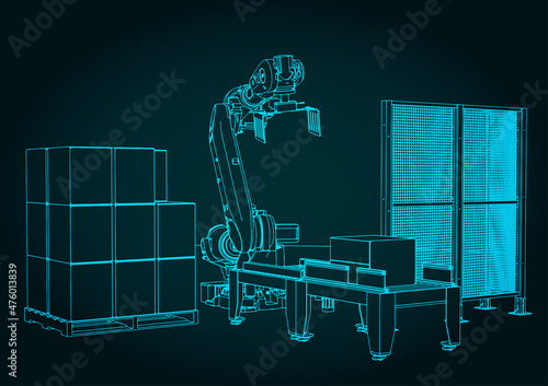 Robotic palletizing line