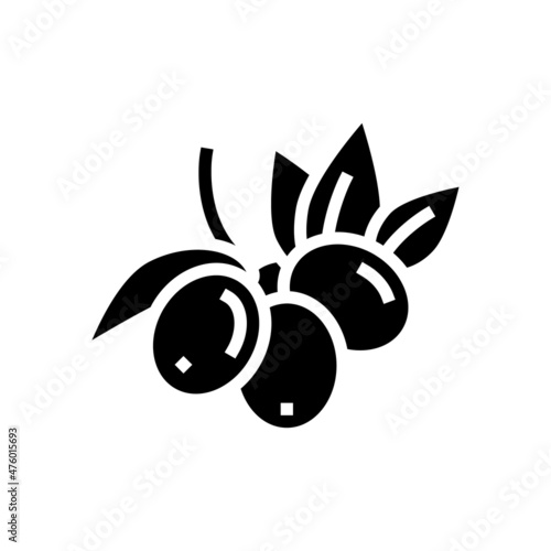 olive berries glyph icon vector. olive berries sign. isolated contour symbol black illustration