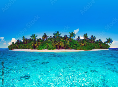 Tropical island in Maldives