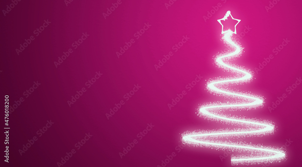 Fondo rosa de navidad con árbol de de navidad brillante. Fondo rosa de navidad con árbol de de navidad brillante.