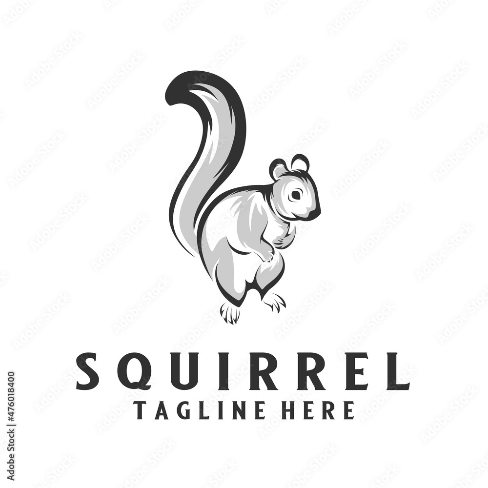 logo Cool Squirrel animal illustration