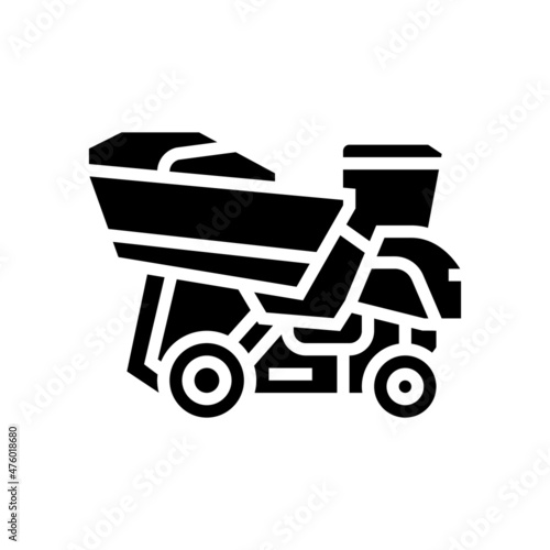 harvester tractor for olives glyph icon vector. harvester tractor for olives sign. isolated contour symbol black illustration