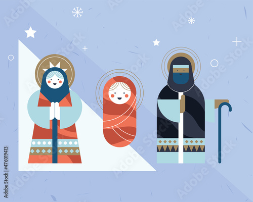 holy family christmas template