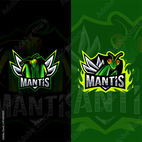 Mantis logo mascot collection template design