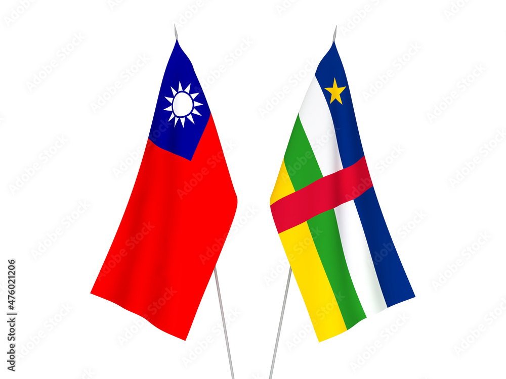 Taiwan and Central African Republic flags