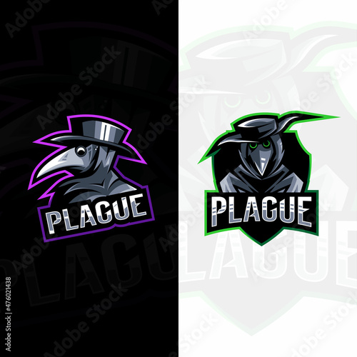 Dr plague logo mascot collection design