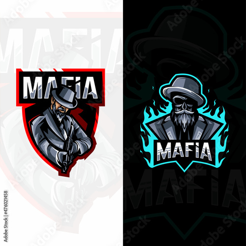 Mafia logo mascot collection design