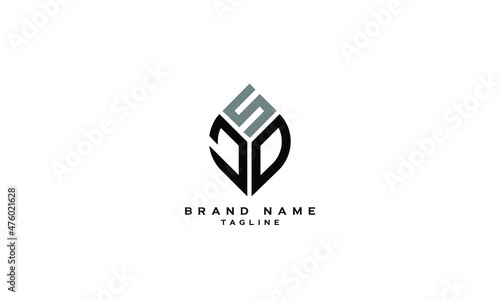 JSD, DSD, SJD, SDD, Abstract initial monogram letter alphabet logo design