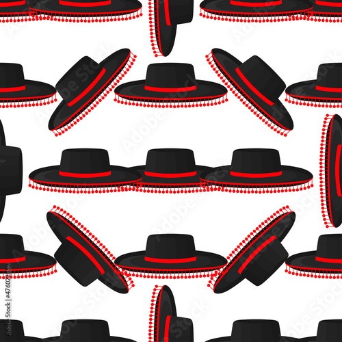 Illustration on theme pattern mexican hats sombrero