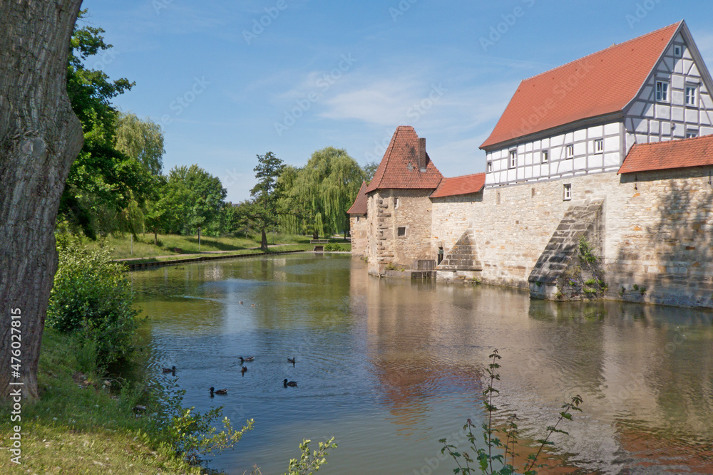 romantisches Weissenburg am Stadtgraben (Mittelfranken)