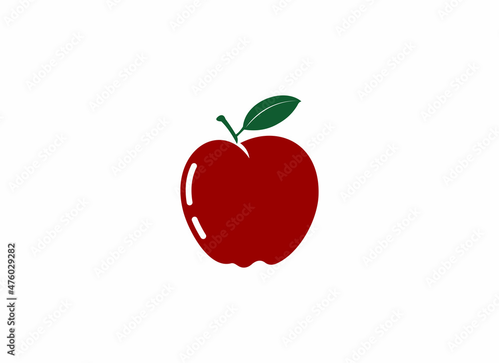fresh looking apple vector in white background fresh looking apple vector in white background
