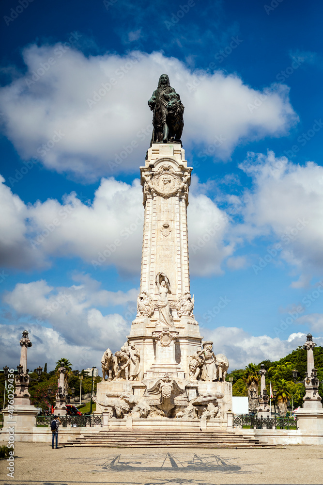 Marquis of Pombal statue in downtown Lisbon, Portugal