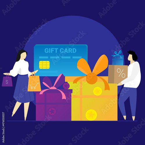 Rewards and bonus points program, customer earning gifts, marketing loyalty system