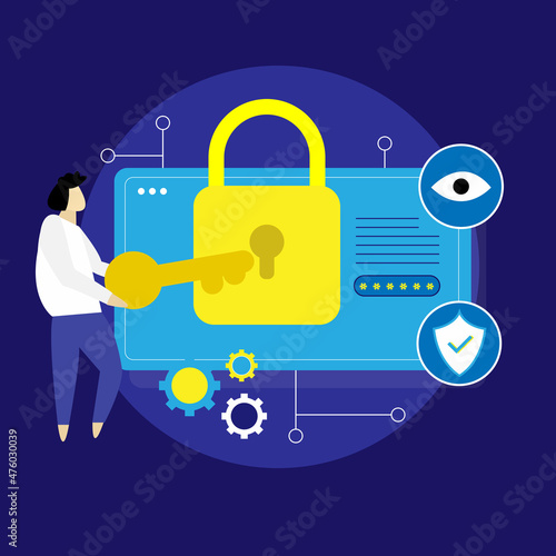 Become a cyber security professional concept, Data Protection