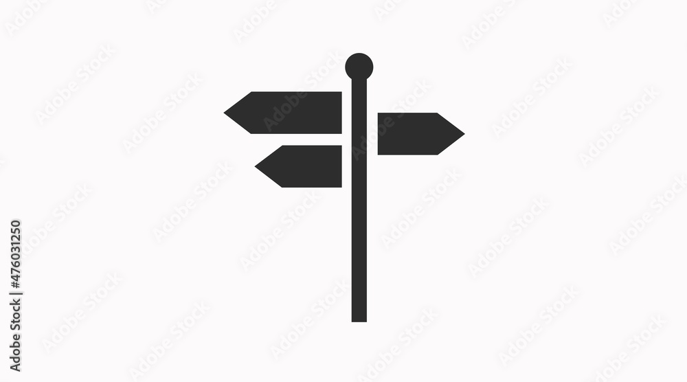 Sign Post Icon. Vector isolated editable flat illustration Sign Post Icon. Vector isolated editable flat illustration