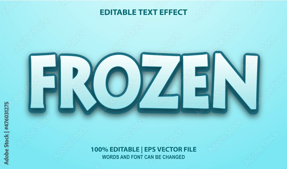 Obraz premium Frozen Editable Text Effect