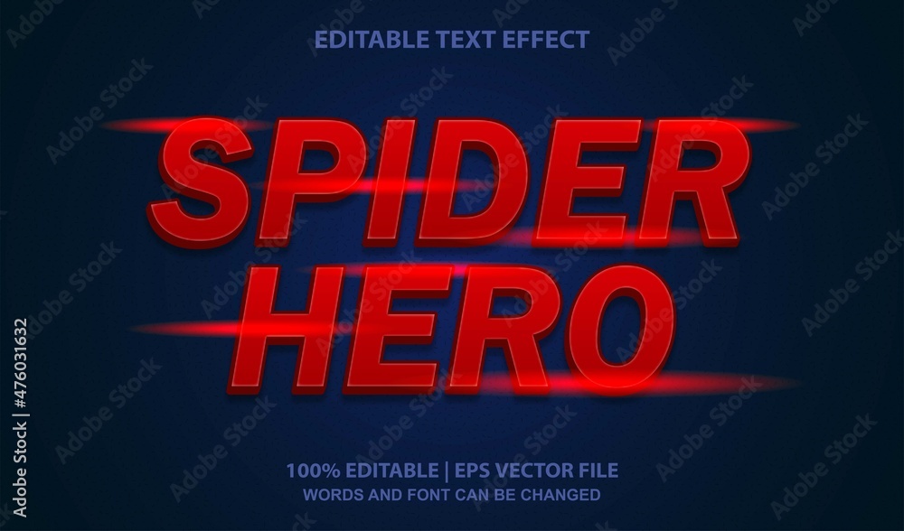 Spider Hero Editable Text Effect Spider Hero Editable Text Effect