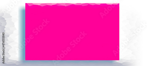 Fototapeta Naklejka Na Ścianę i Meble -  Pink and White mock up with copy space blank screen for advertisement, banner, poster, display with drop shadow, insert picture or text