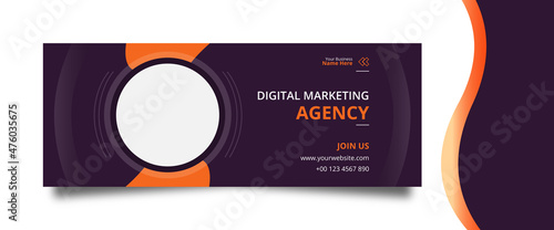 Digital marketing web and Facebook cover social media post banner template design