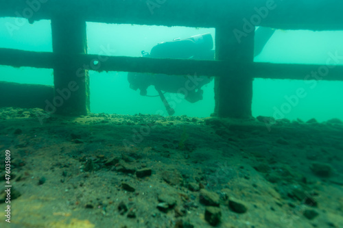 The Bermuda shipwreck in the Alger Underwater Preserve in Lake Superior © Focused Adventures