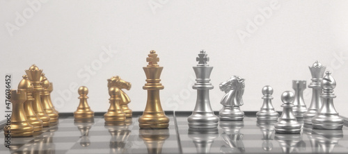 Chess board game concept of business ideas and competition and strategy concep