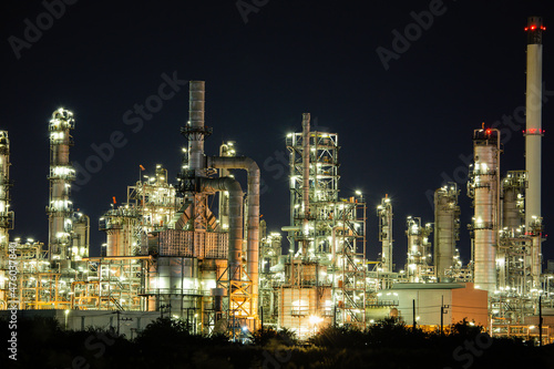 Oil    refinery    and    plant and tower of Petrochemistry industry in oil    and    gas   