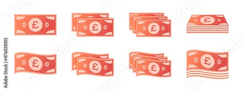 Pound Sterling Banknote Icon Set