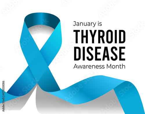 Thyroid Disease Awareness Month. Vector illustration on white