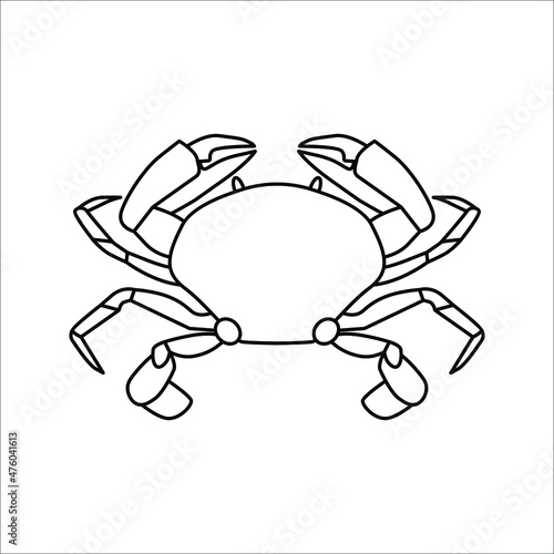 Crab icon vector illustration on white background. eps 10