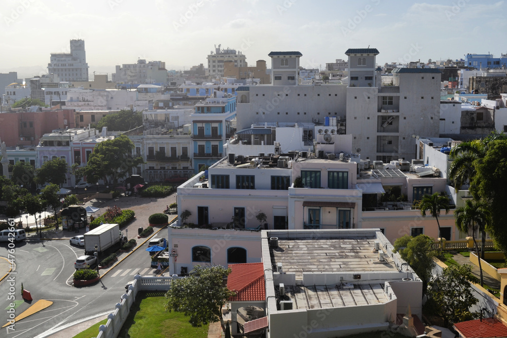 Old San Juan, Puerto Rico, view from the roof of the building
