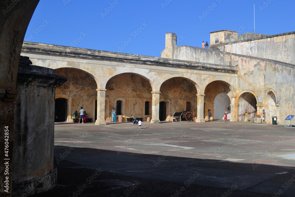 Courtyard of Castillo de San Cristobal fort, Viejo San Juan, Puerto Rico
