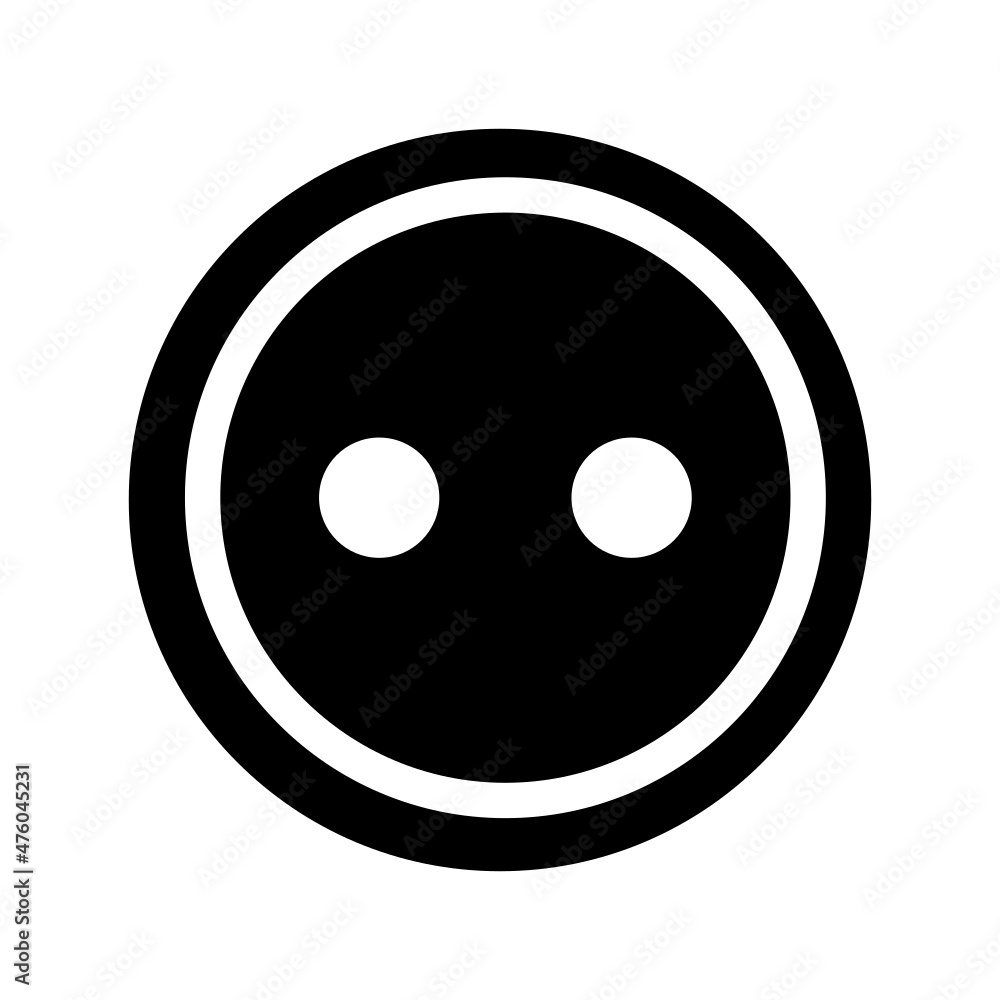 Button icon isolated on white background Button icon isolated on white background