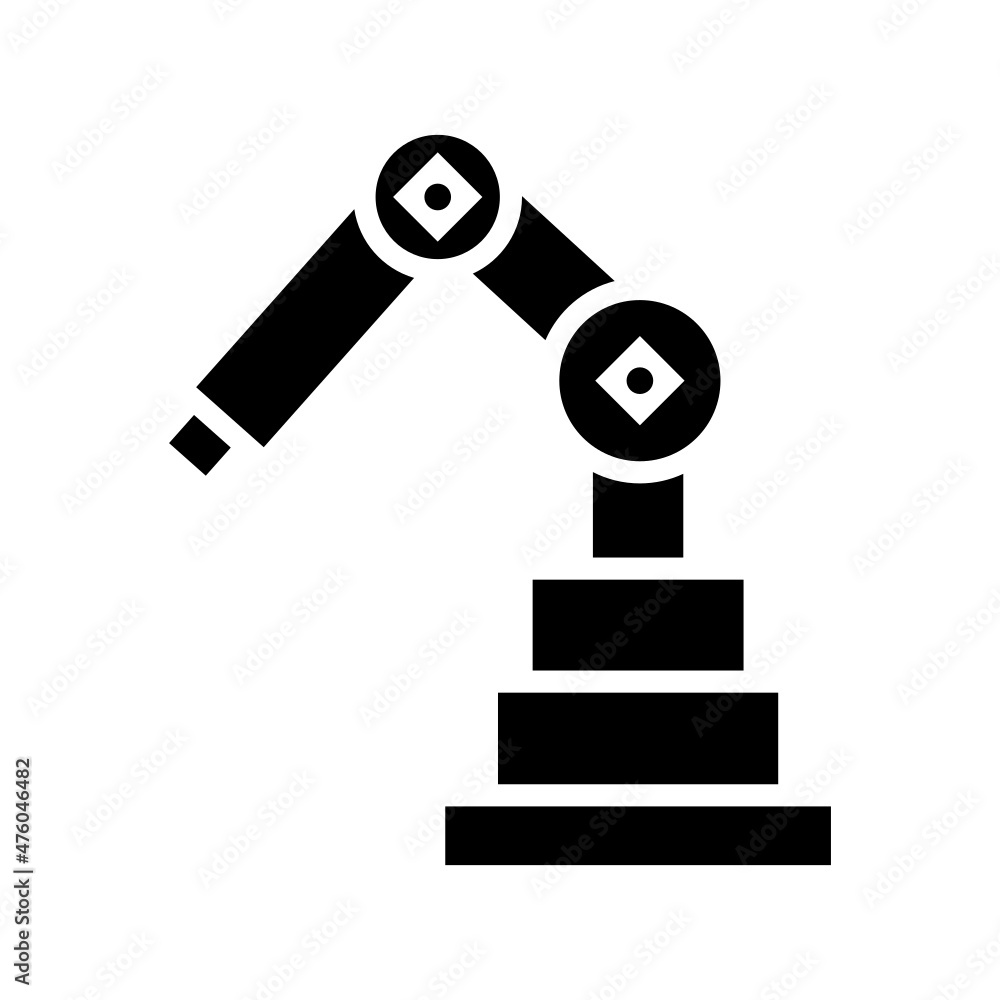 Robotic icon isolated on white background Robotic icon isolated on white background