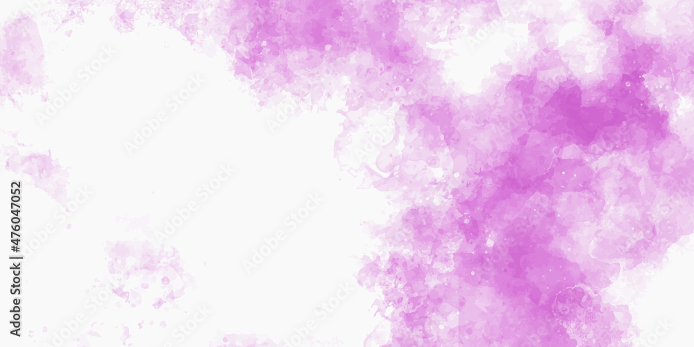 Pink watercolor background. Abstract hand paint square stain background. Pink powder explosion on white background.Pink dust splatter on background.