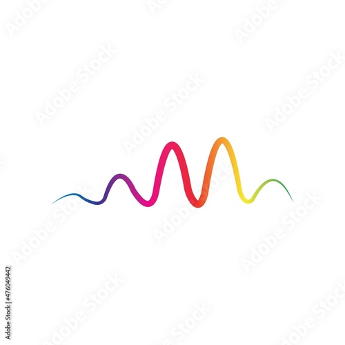 Sound waves vector illustration design template