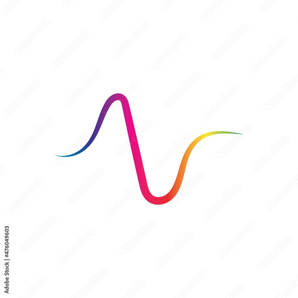 Sound waves vector illustration design template Sound waves vector illustration design template