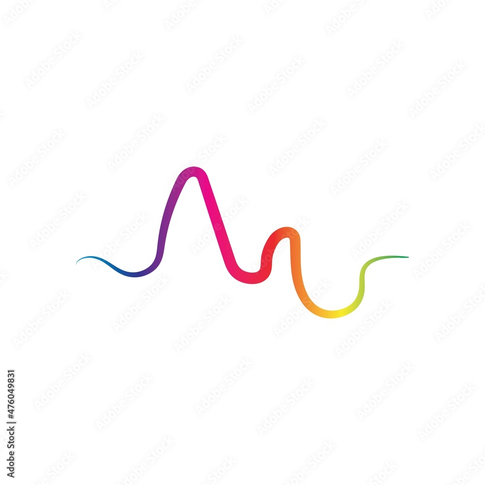 Sound waves vector illustration design template Sound waves vector illustration design template
