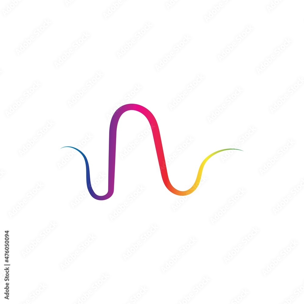 Sound waves vector illustration design template Sound waves vector illustration design template