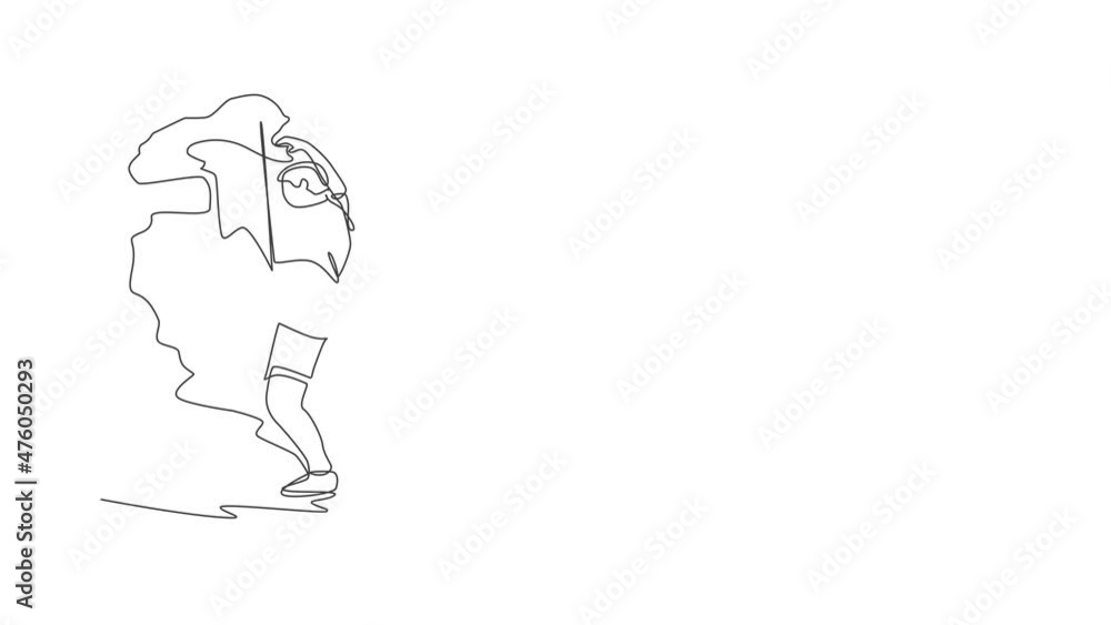 Animated self drawing of continuous line draw young bravery climber man practice overhanging rock cliff mountain with safety rope. Dangerous extreme sport concept. Full length single line animation. Animated self drawing of continuous line draw young bravery climber man practice overhanging rock cliff mountain with safety rope. Dangerous extreme sport concept. Full length single line animation.